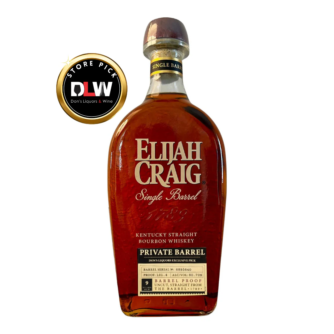 Elijah Craig Private DLW Barrel Proof Uncut Single Barrel Bourbon Whiskey 121.4 Proof 750ml