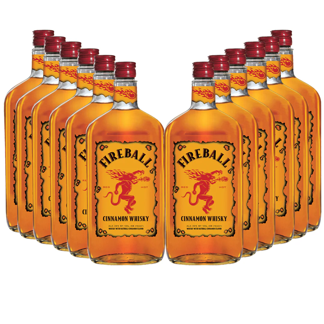Fireball Cinnamon Whisky 12 Bottle Case