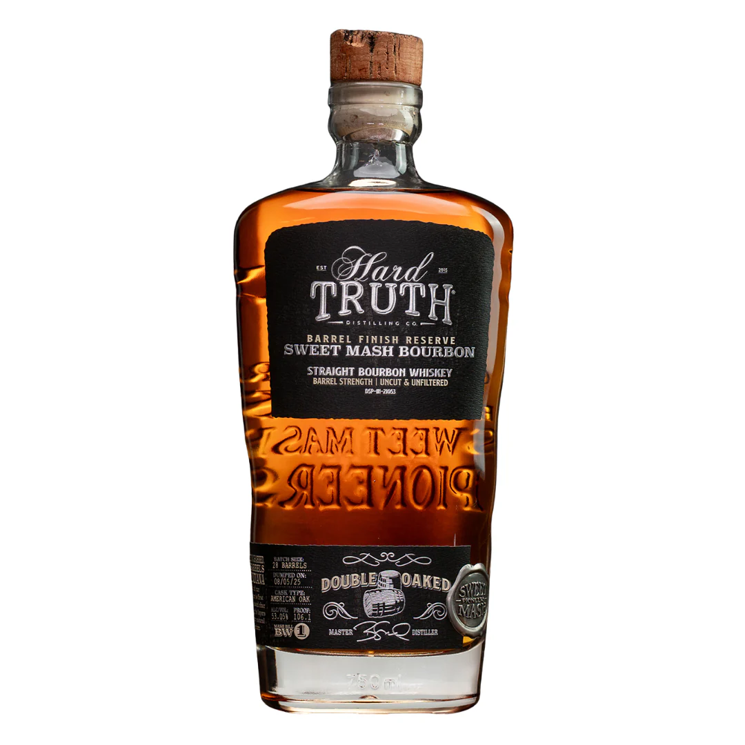 Hard Truth Double Oaked Sweet Mash Bourbon Whiskey 750ml