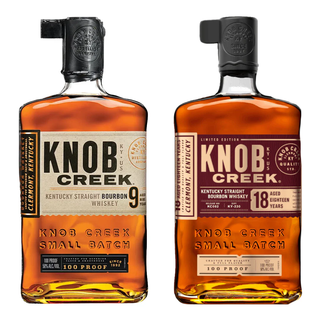 Knob Creek 9 Year + 18 Year Bourbon 2 Bottle Combo