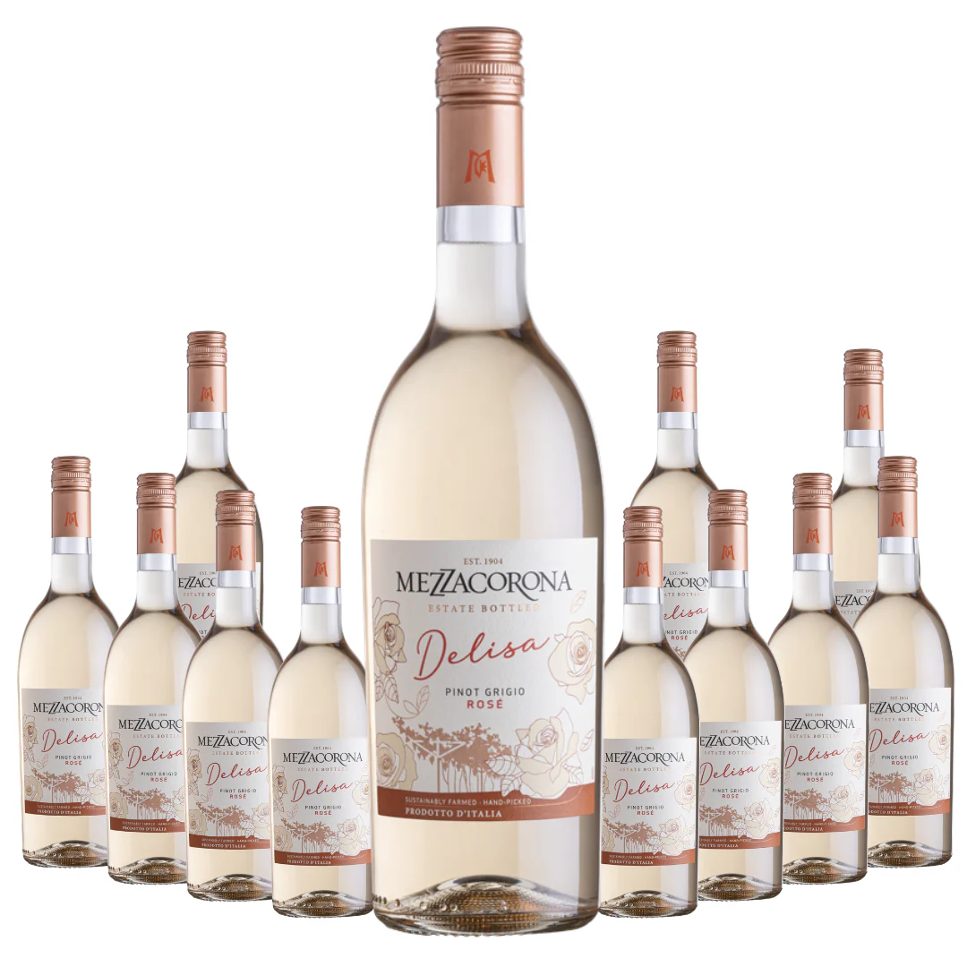 Mezzacorona Pinot Grigio Rosato Delisa Vigneti Delle Dolomiti 12 Bottle Case
