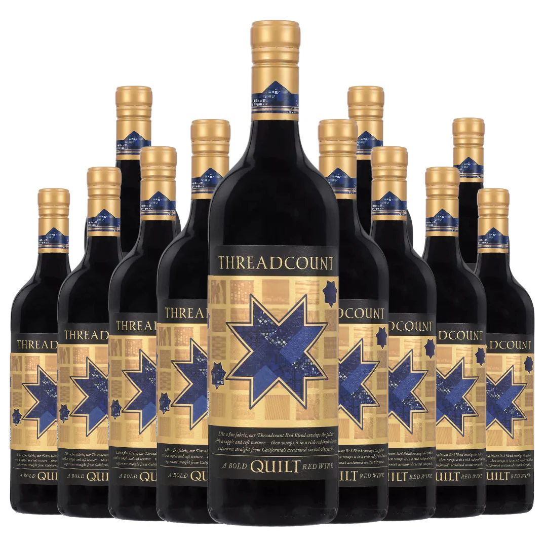 Quilt Red Wine Threadcount California 750ml 12 Bottle Case - Free Shipping