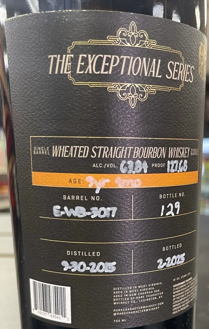 Rare Character Exceptional Series 9y Wheated Bourbon Whiskey 127.68 Proof 750ml - Image 2