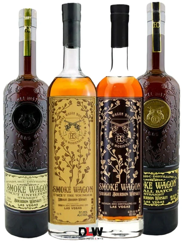 Smoke Wagon Bourbon Whiskey 4 Bottle Combo