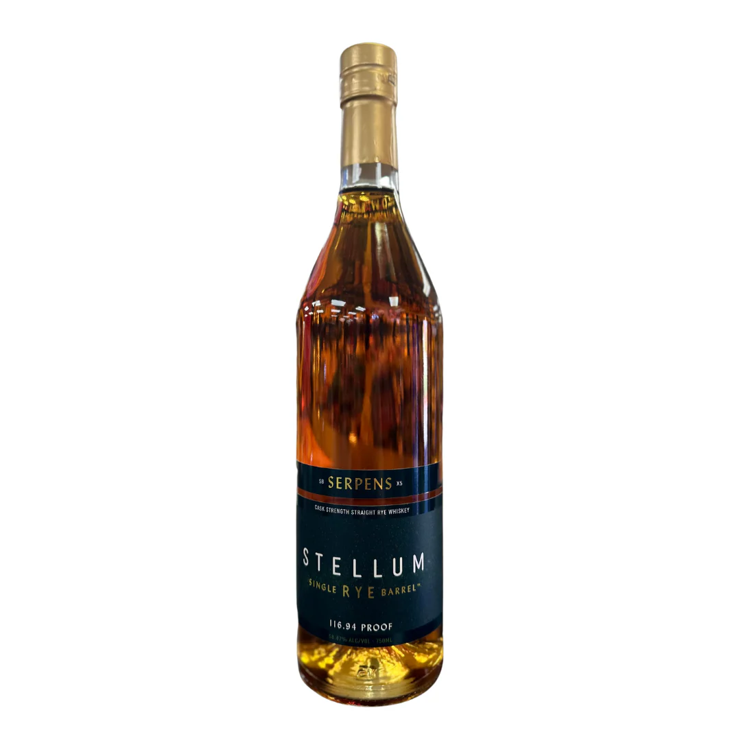 Stellum Single Barrel Cask Strength Straight Rye Whiskey Serpens X5 116.94.54 Proof 750ml