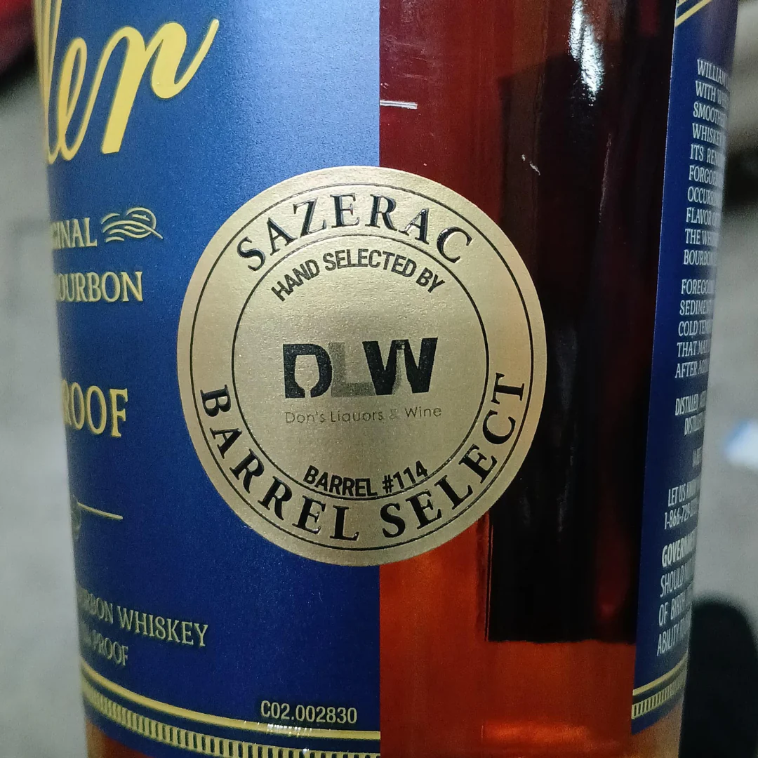 Weller Full Proof Single Barrel DLW Store Pick Bourbon Whiskey #114 750ml - Image 2