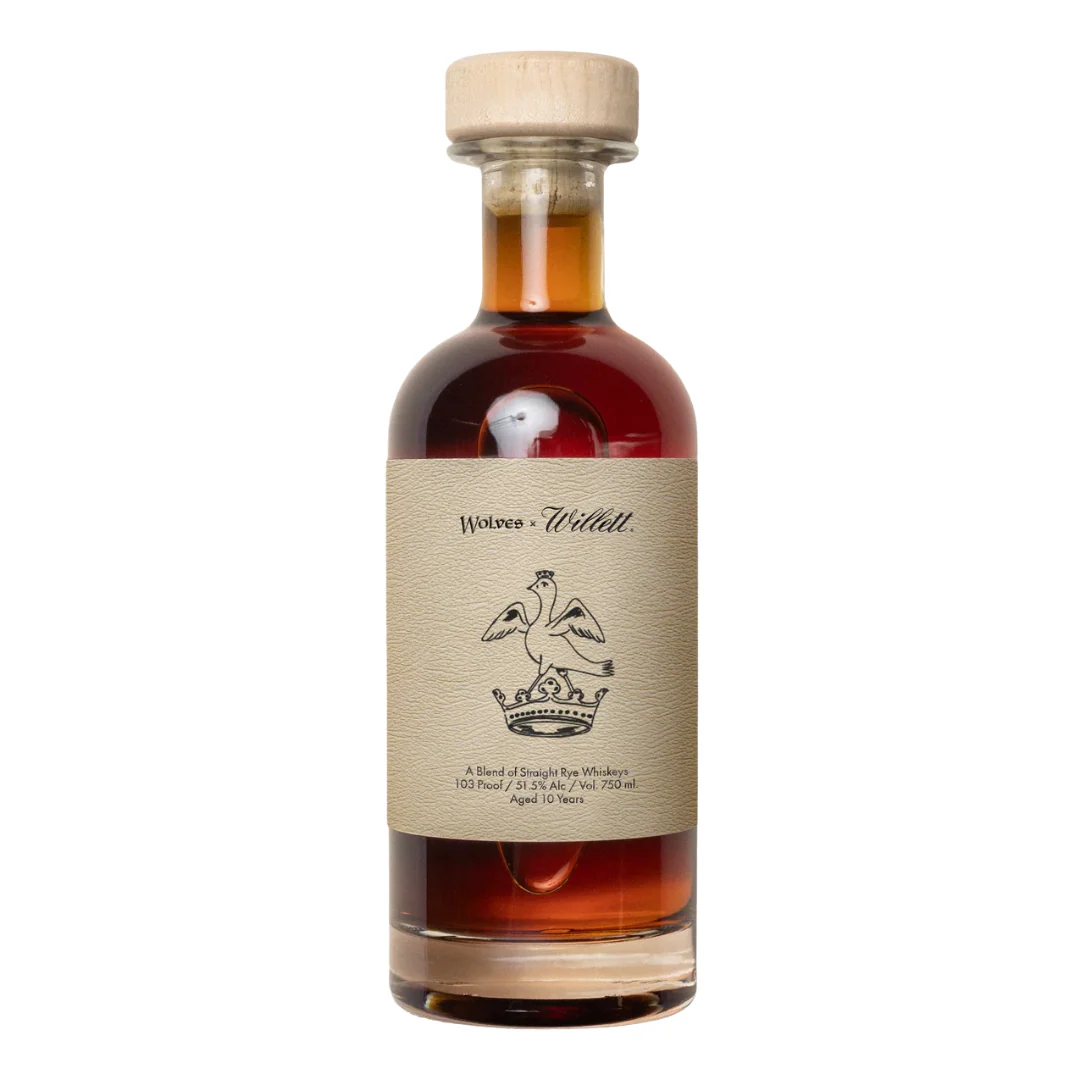 Wolves x Willett 10 Year Blended Rye Whiskey 750ml